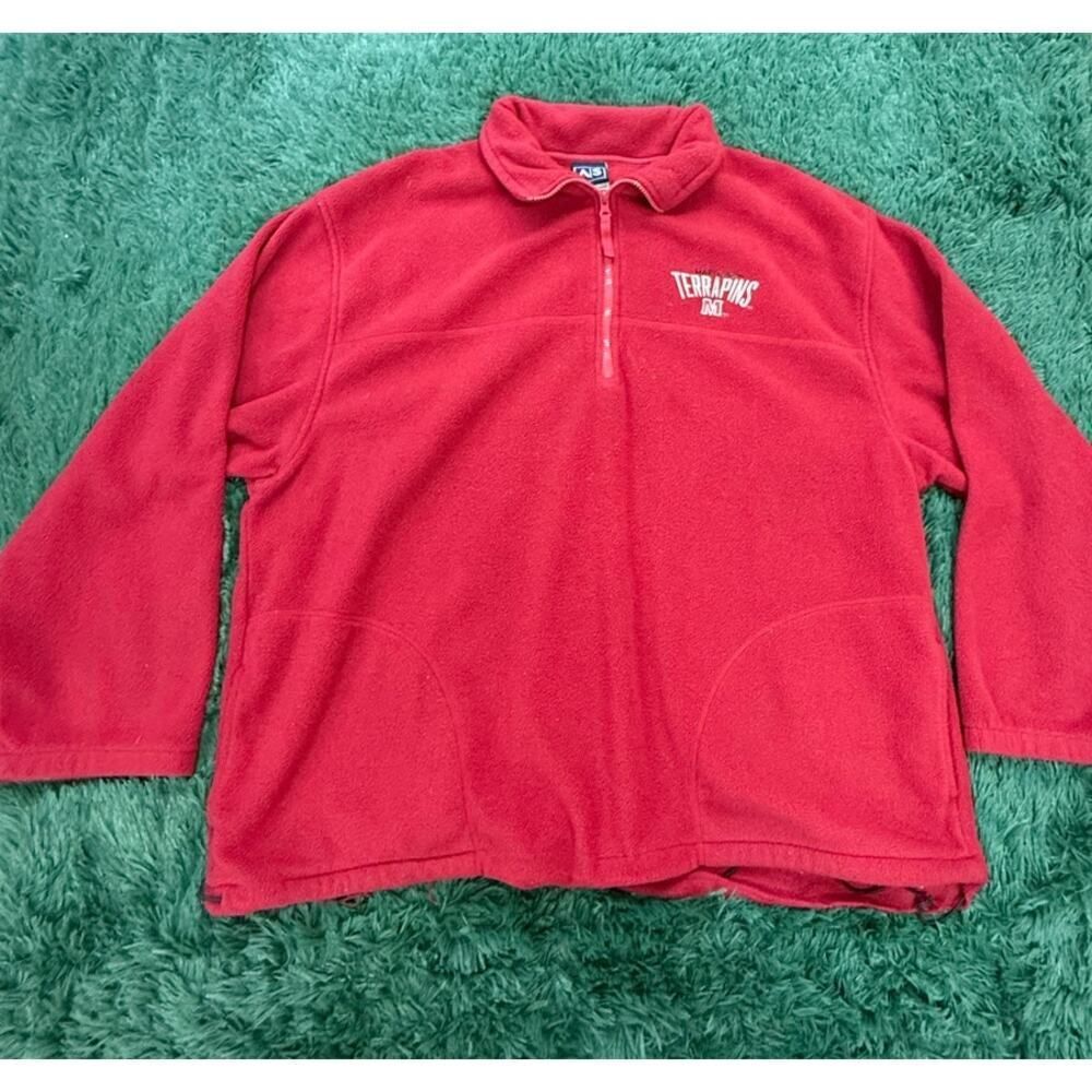 University Maryland 90s Red Pullover Supersoft Fleece Sweatshirt 2XL